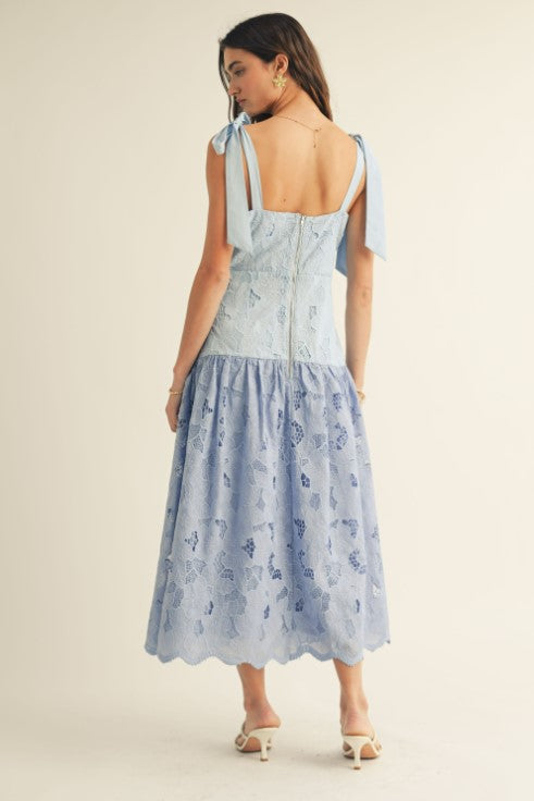 Color Block Blue Dress