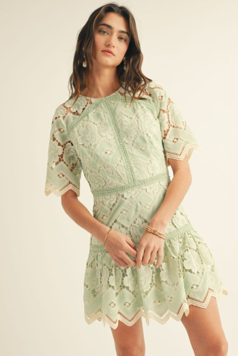 Sarah in Sage Dress